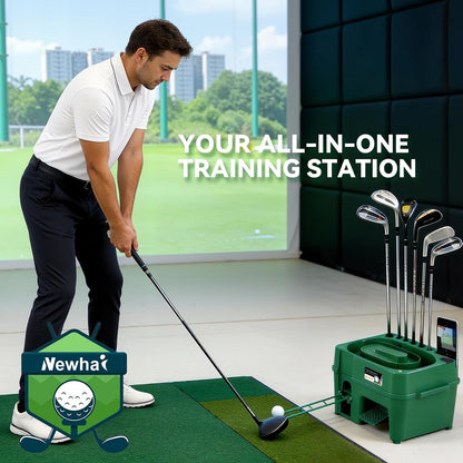 newhai upgraded golf dispenser, 50-ball capacity, 2 ramps on a desk or shelf