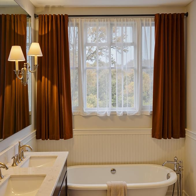 Lazzzy Velvet Blackout Curtains Thermal Insulated Room Window Drapes Super Soft - Image 6