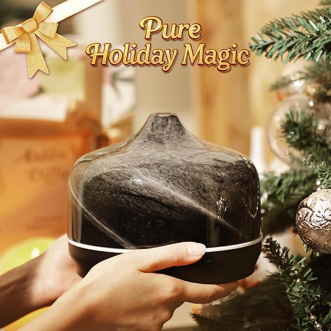 Porseme 500ml Glass Essential Oil Diffuser Aromatherapy Ultrasonic Cool Mist - Image 6