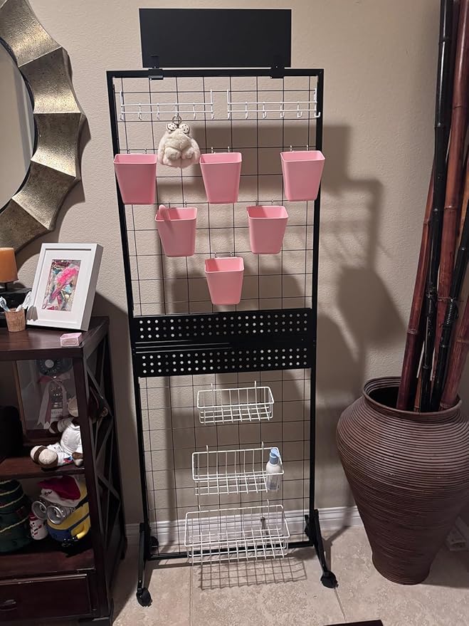 DEMEGA 6' x 2' Ft Grid Wall Panel, Pegboard Gridwall Display Stand - Image 5