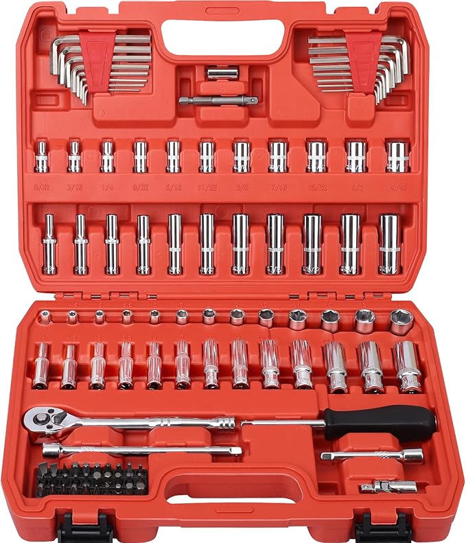 Egofine 1/4”Drive Socket Ratchet Wrench Set, by Egofine