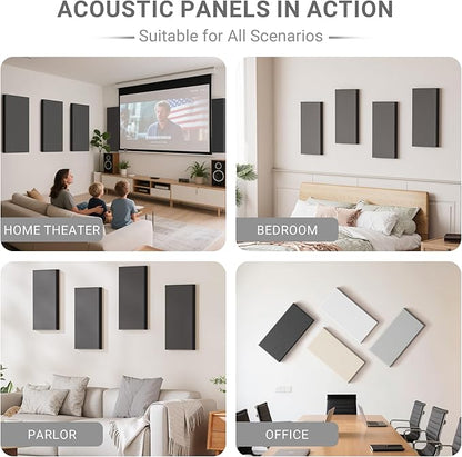 4 Pack High-Density Core with Fabric Cover Acoustic Panels – 24×12×2 In - Image 6