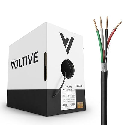 Voltive 14/4 Speaker Wire, in-Wall CL3 & Direct Burial, 500ft by Voltive