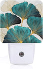 FSHVQKD Green Ginkgo Leaves Night Light, Plug Into Wall Decor by Unknown
