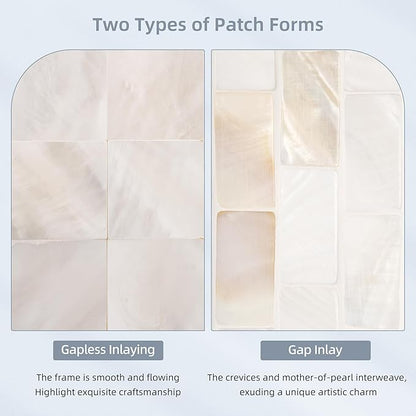 Tanmicoshomy White Shell Framed Rectangular Wall Mirrors - Image 7