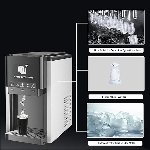 NUNET 3-in-1 Water Bottle Bottom-Loading Ice Dispenser Water Cooler Crusher - Image 3
