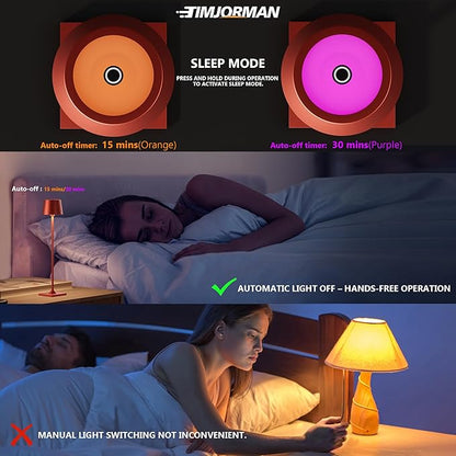 Compact Cordless Table Lamp, Rechargeable LED Night Light, Dual Light Source - Image 6