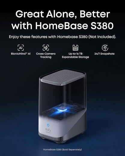 eufy Security eufyCam S4, 4K Solar Camera Wireless Outdoor, Triple Lens - Image 8