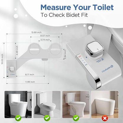 HOPOPRO Bidet with Single Finger Water Pressure Control, Self Cleaning Hygienic - Image 5