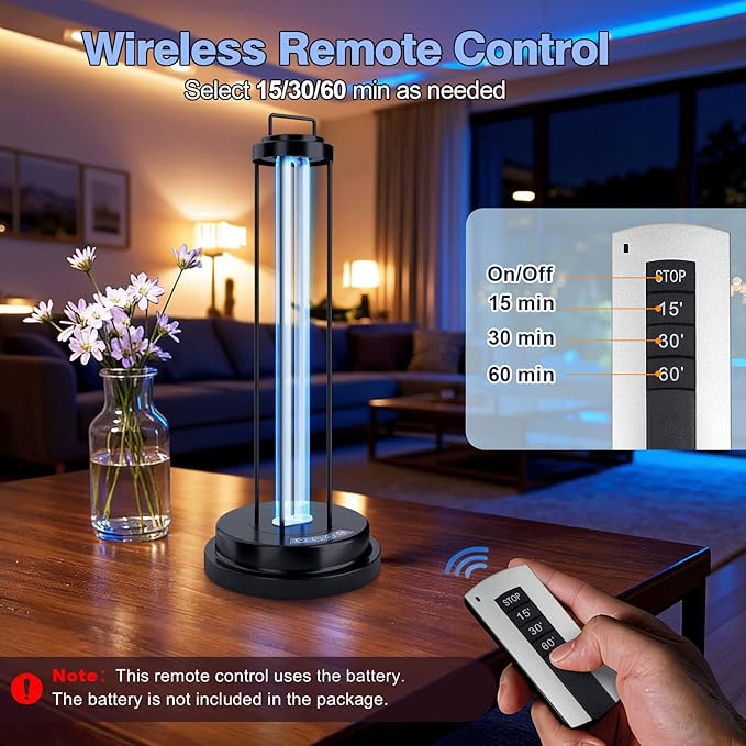 UV Light Sanitizer, 40W Metal Ultraviolet Sanitizer, Ultraviolet Light - Image 3