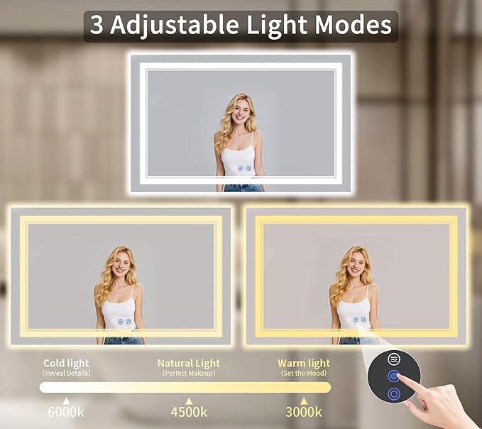 36"x60" LED Bathroom Mirror - Image 3