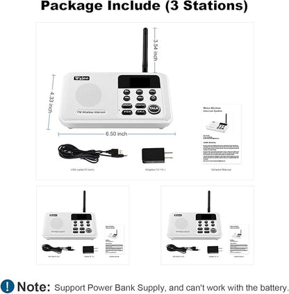 Wuloo Intercoms Wireless for Home 1 Mile Range 22 Channel 100 Digital Code - Image 7