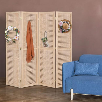 Bonnlo 4 Panel Pegboard Freestanding, 5 FT Portable Display Board Organizer - Image 7