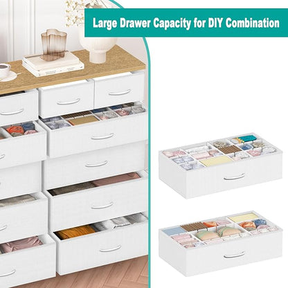 Compact 12 Drawers Dresser for Bedroom, Fabric Storage Tower, Chest of Drawers - Image 4