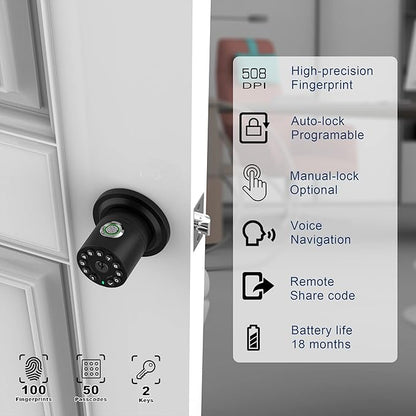 iuknob Fingerprint Door Knob - Image 3