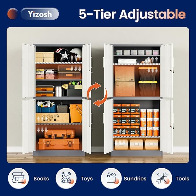 Yizosh Metal Storage Locking Cabinet - Image 7
