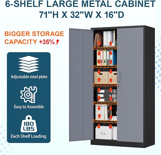 MIIIKO Metal Storage Cabinet - Image 3