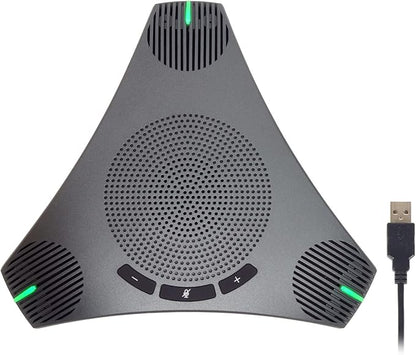 Conference Speaker and Microphone, 360° Omnidirectional USB Speakerphone by PolaTab