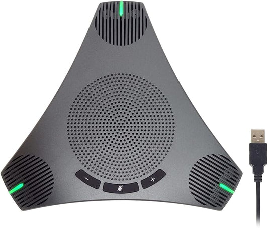 Conference Speaker and Microphone, 360° Omnidirectional USB Speakerphone by PolaTab