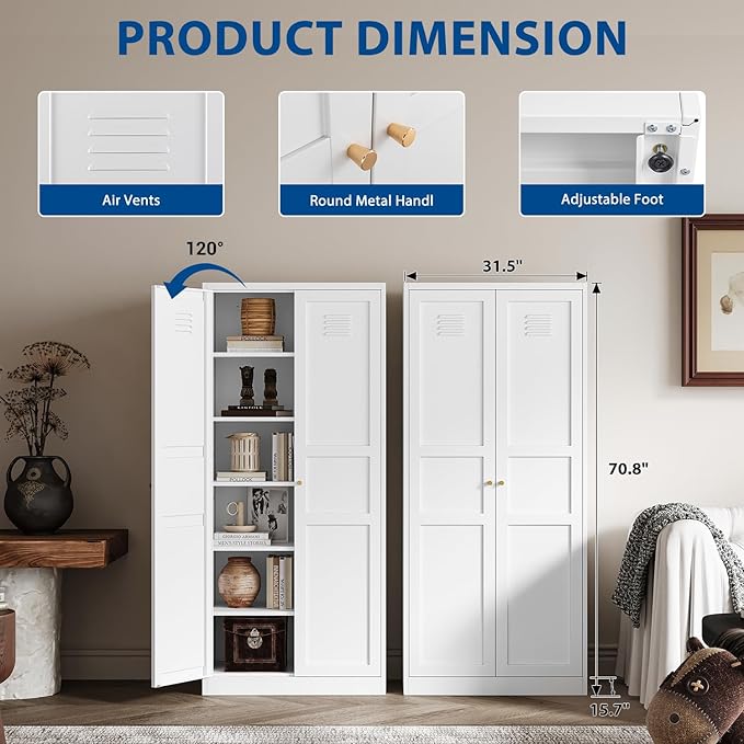 Metal Storage Cabinet-71” Tall Steel File Cabinets - Image 3