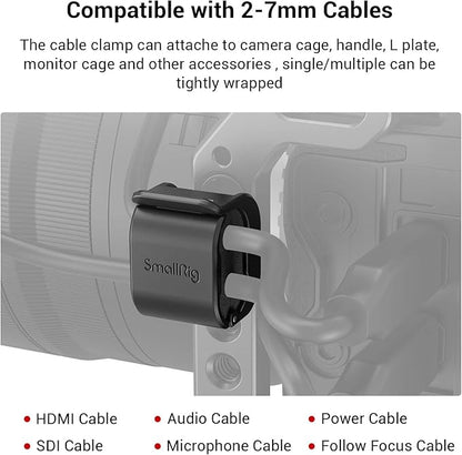 SmallRig Camera Clamp for HDMI/SDI/Microphone Cable, DSLR Camera Cable Lock - Image 2