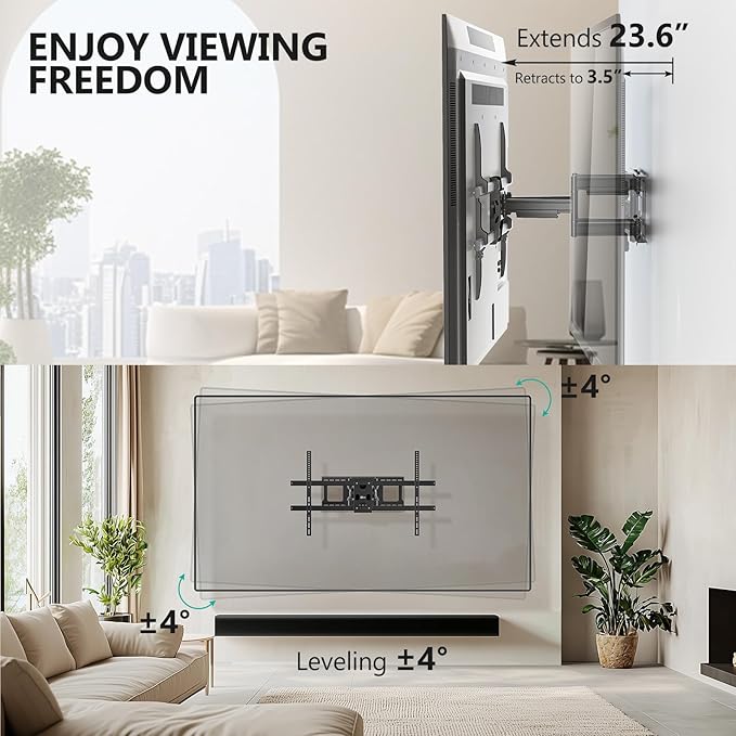 WALI Heavy Duty Full Motion TV Wall Mount Bracket - Image 4