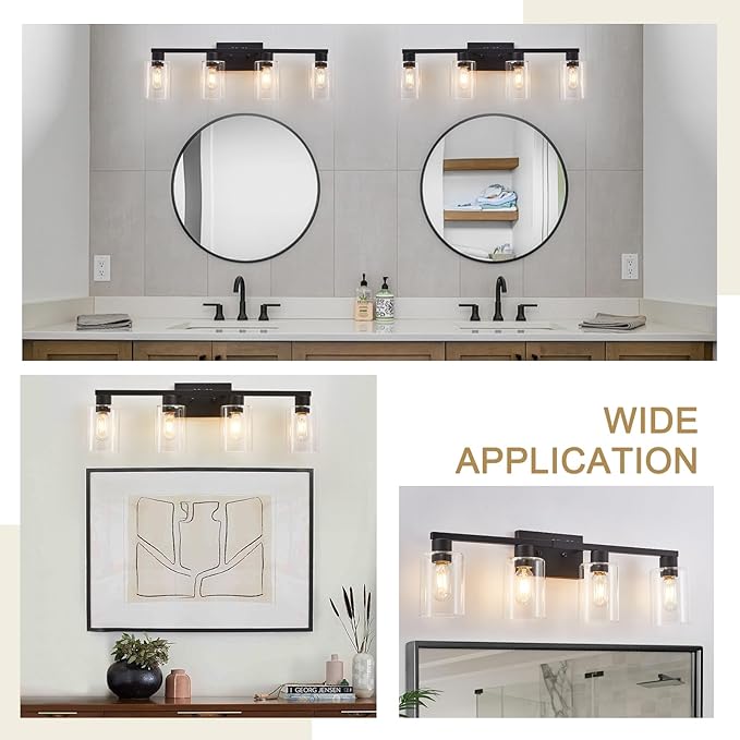 SOPEAS 4 Light Bathroom Vanity Light Fixtures, Bathroom Lighting Fixtures Over - Image 6