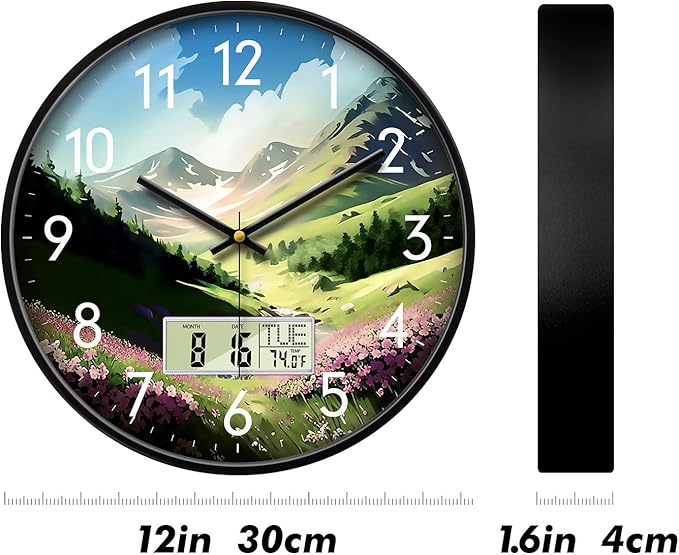 SCOAGE Digital Large Display Silent Wall Clock - Image 6