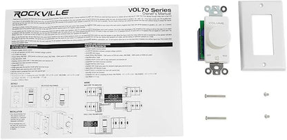 Rockville VOL70100 100 Watt 70V Wall Volume Control Zone Controller, 11-Step - Image 7