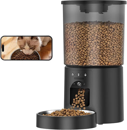 Automatic Cat Feeder with Camera, WiFi Cat Food Dispenser with App Control by Miaosical