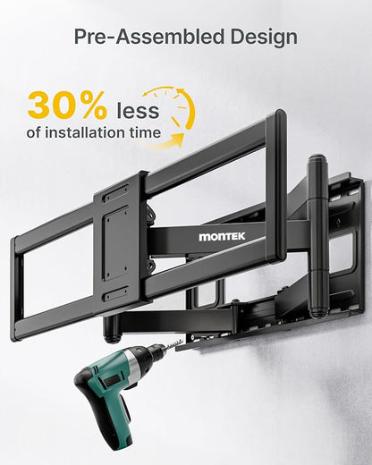 monTEK Heavy Duty XXL Full Motion TV Wall Mount - Image 6