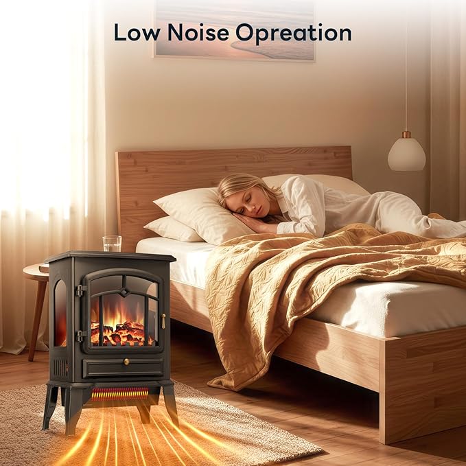 ZAFRO Electric Fireplace Stove, 5100 BTU Quick Heating Electric Fireplace Heater - Image 5