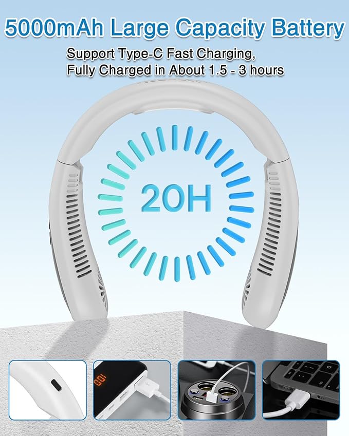 GAITIR Neck Air Conditioner, Portable Neck Fan - Image 4