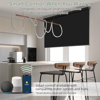 ZSHINE Motorized Blackout Window Blinds Customize Width Remote Control Wireless - Image 2