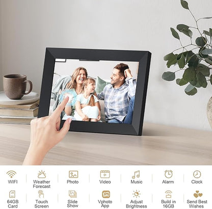 Digital Picture Frame Wi-Fi 10.1inch Smart Digital Photo Frame, Electronic - Image 3
