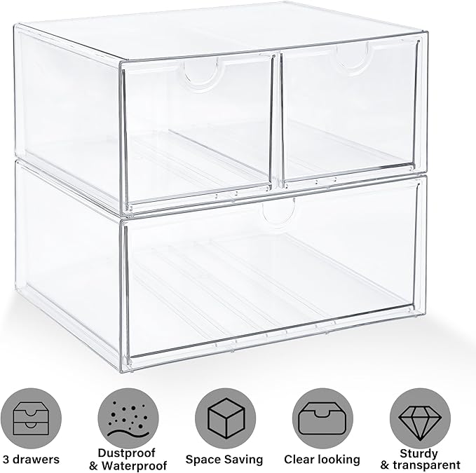 Prsildan Acrylic Drawer Makeup Organizer - Image 7