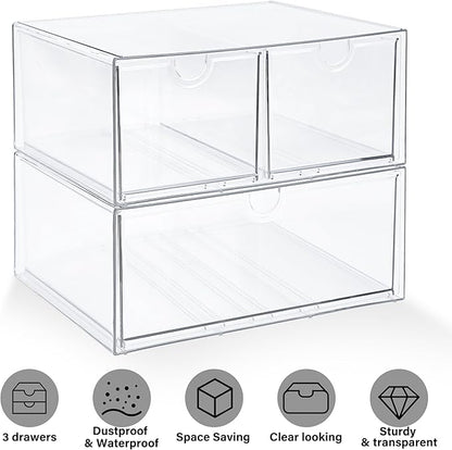 Prsildan Acrylic Drawer Makeup Organizer - Image 7