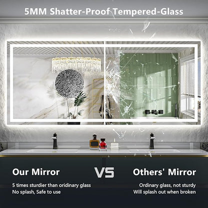 YEELAIT 88x38 Inch LED Bathroom Mirror - Image 6