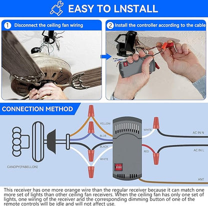 Universal Ceiling Fan Remote Control Kit - Image 5
