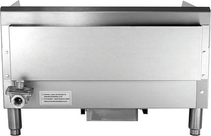 Kratos 24" Wide Commercial Restaurant Gas Countertop Griddle, Thermostatic - Image 3