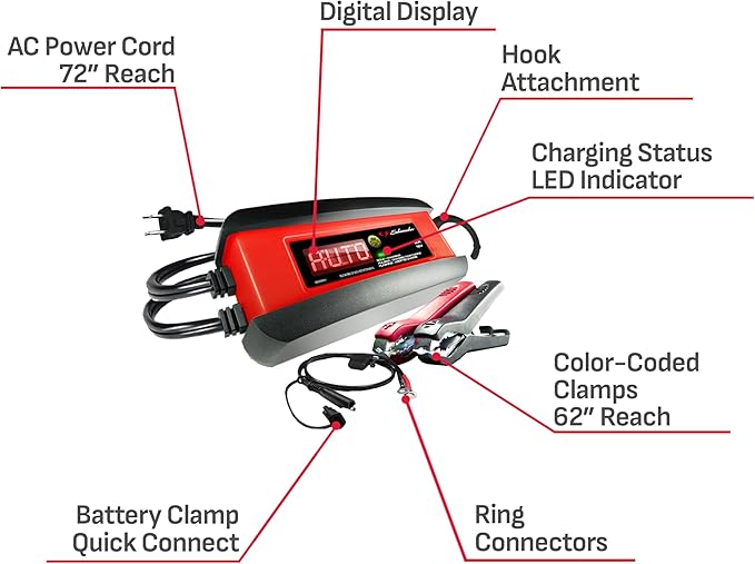 Schumacher Electric 3A Car Battery Charger and Maintainer, 3-in-1 Solution - Image 6