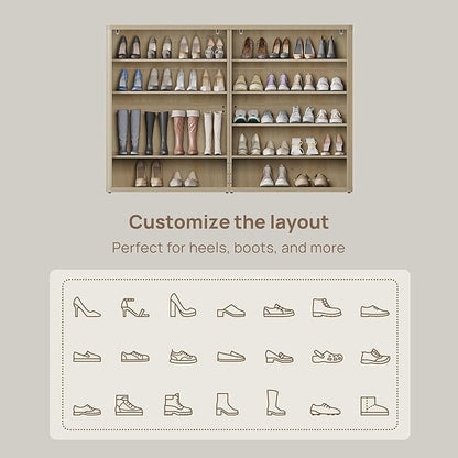 SICOTAS Rattan Shoe Storage Cabinet - Image 7