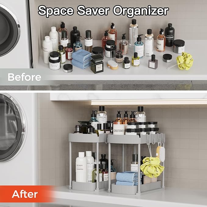 Ukeetap 2 Pack Multi-Purpose Pull-Out Storage Organizers, Under Sink Organizers - Image 5