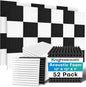52 Pack Acoustic Foam Panels, High Density Acoustic Panels Sound Absorbing by Knightsacoustic