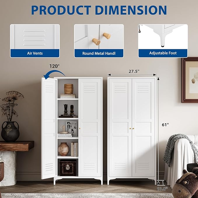 Metal Storage Cabinet-61” Tall Steel File Cabinets - Image 3