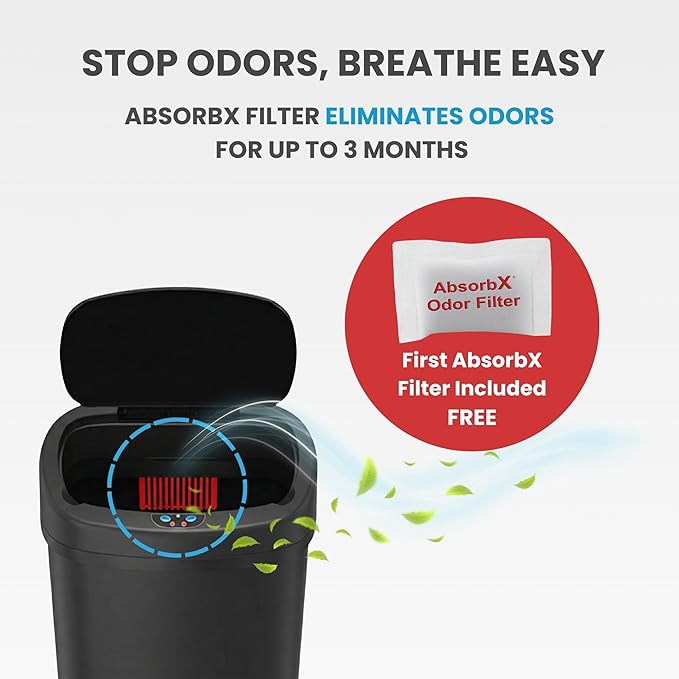 iTouchless 13 Gallon Oval Sensor Trash Can - Image 4