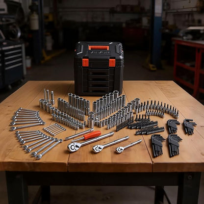 VEVOR Mechanics Tool Set, 297-Piece Mechanic Tool Kit, 1/4 in, 3/8 in, and 1/2 - Image 9