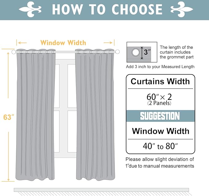 ChrisDowa 100% Blackout Curtains 63 inch Long - Image 8