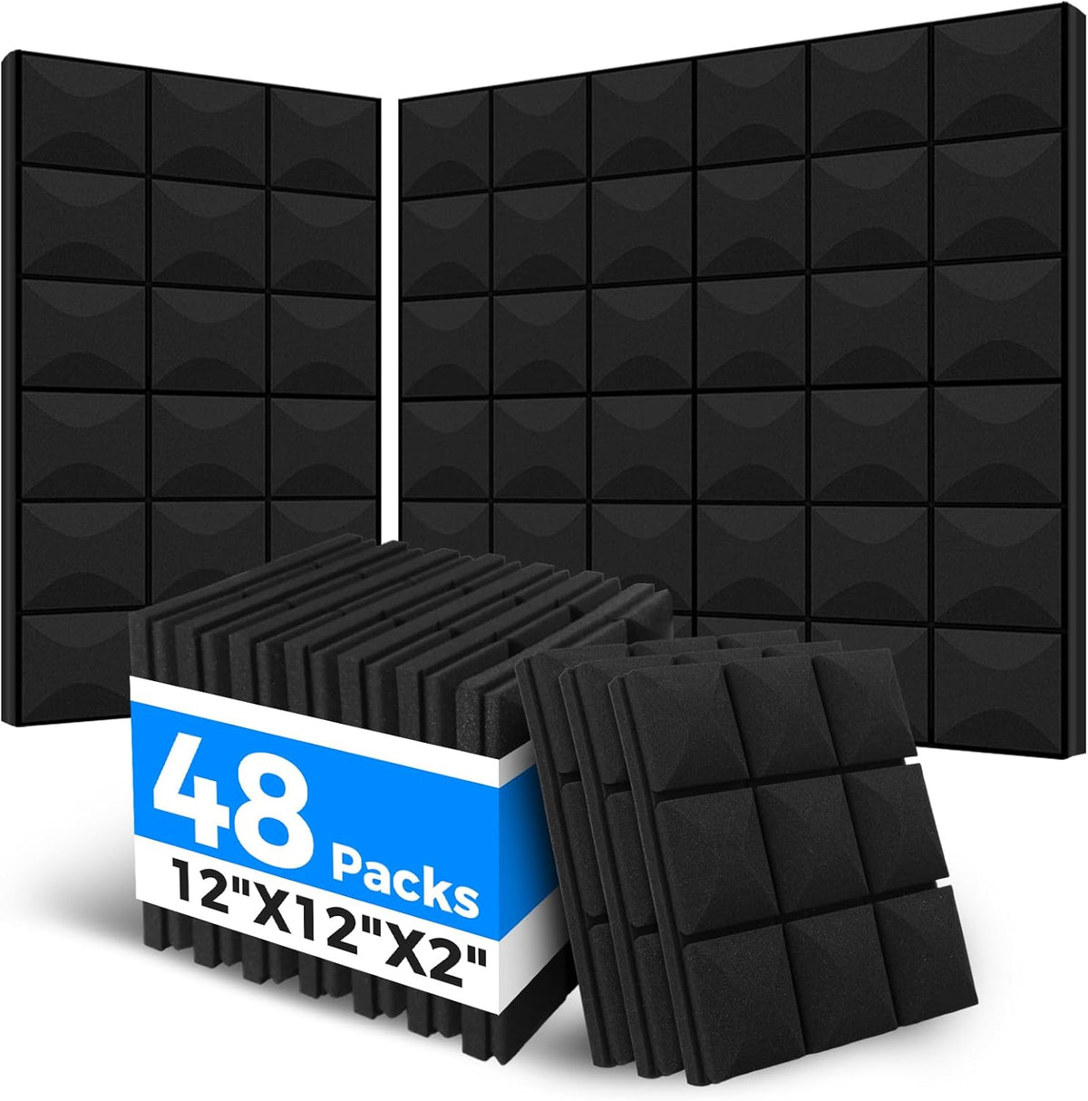 acoustic panels 12 x 12 x 2 inches, main product view