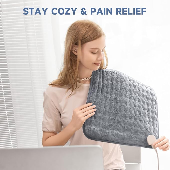 Heating Pad for Back, Legs and Shoulders, Moist/Dry Heat, Soft Flannel - Image 2